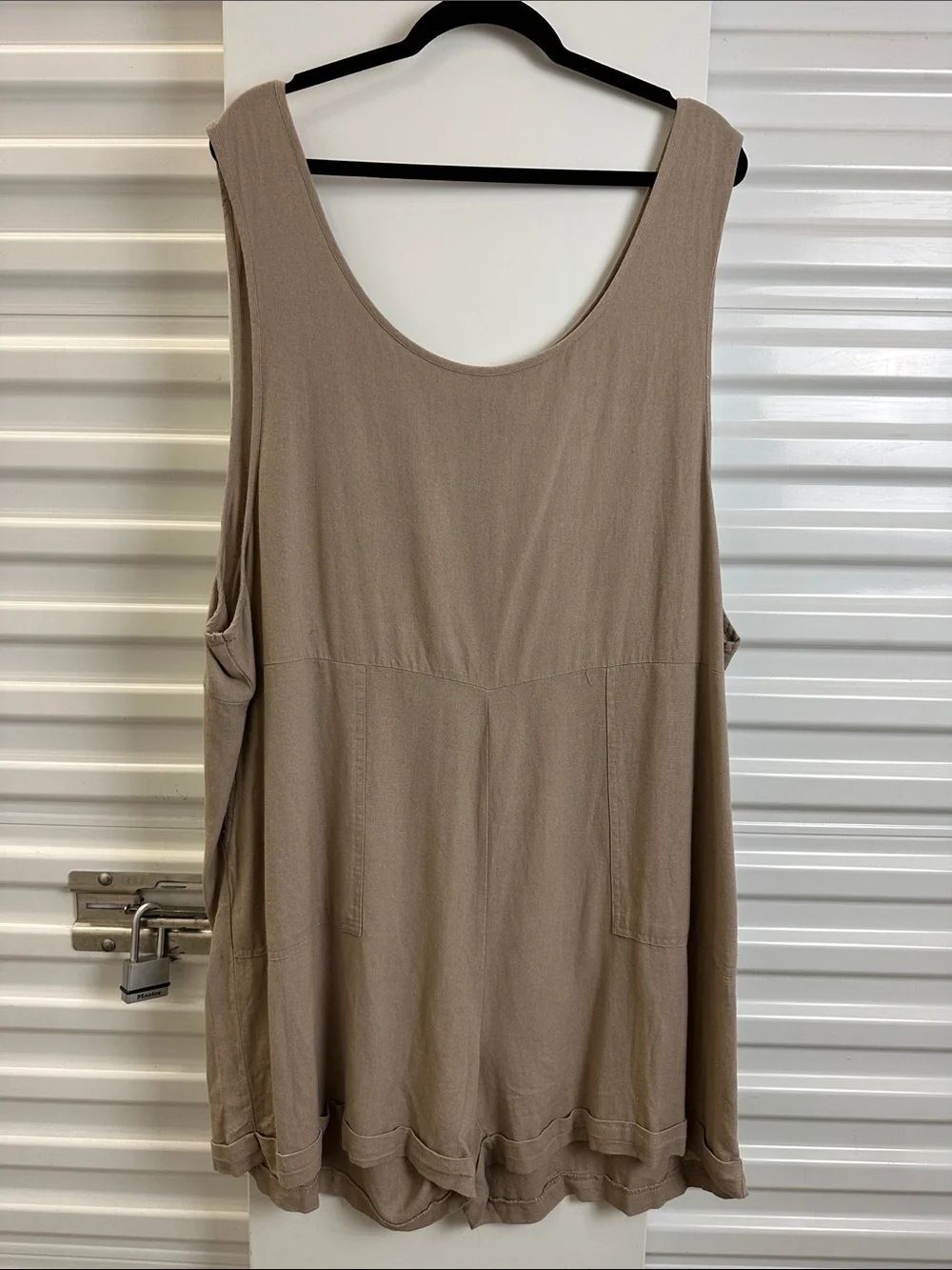 ZENANA Sleeveless Taupe ROMPER